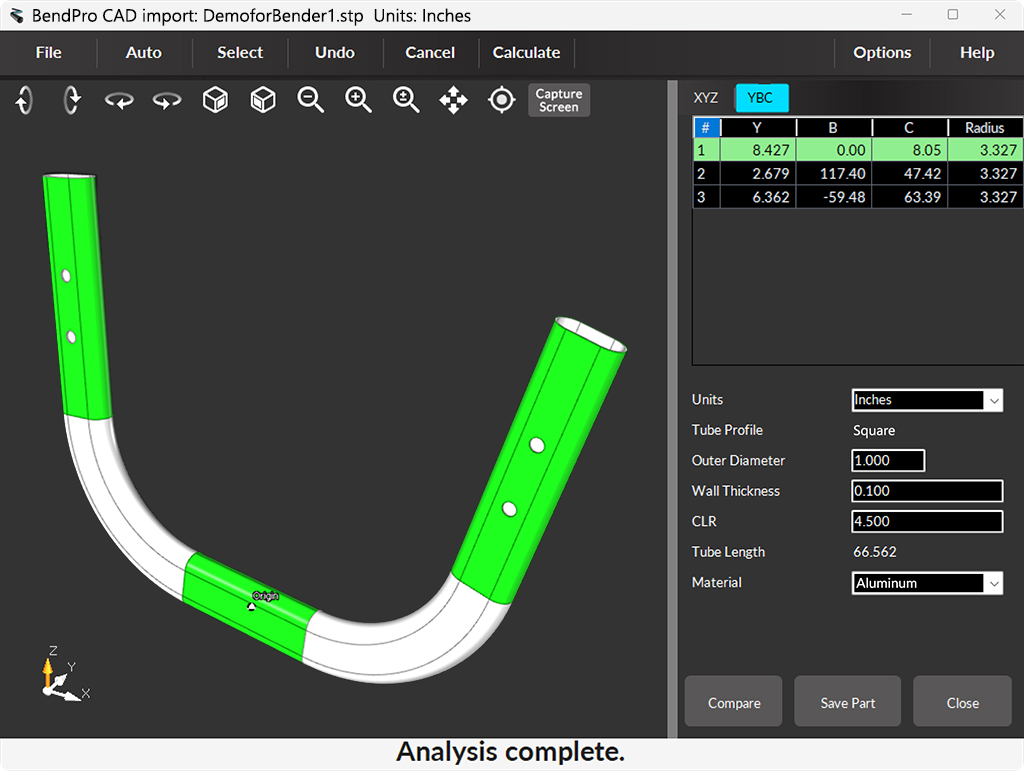 CAD Interface Software Tube Part importing holes slots